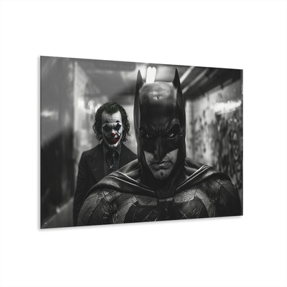 Monochromatic Knight, Joker's Delight, Fan Concept Style Batman, Acrylic Wall Art