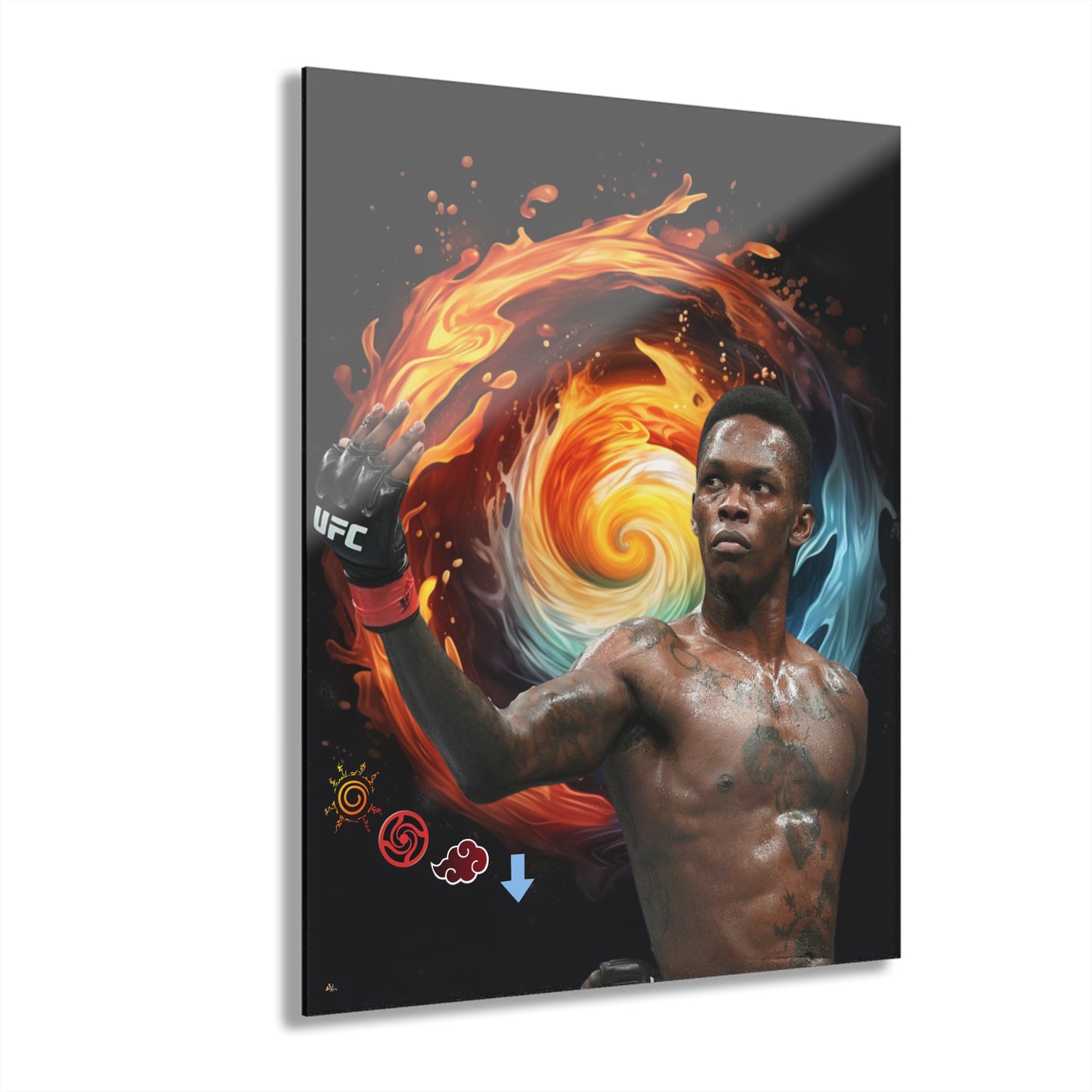 Stylebender, Israel Adesanya, Fan Concept Style, Color splash, Acrylic Wall Art