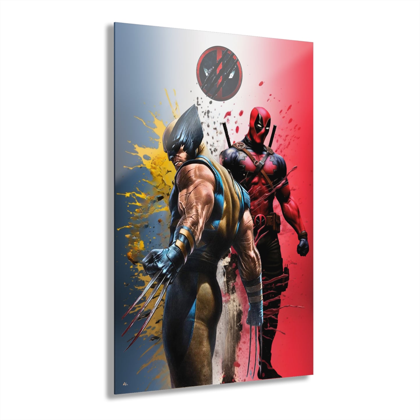 Deadpool, Wolverine, Fan Colorsplash Concept, Acrylic Wall Art