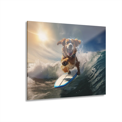 Surf's Pup, Animal Concept Style, Acrylic Wall Art