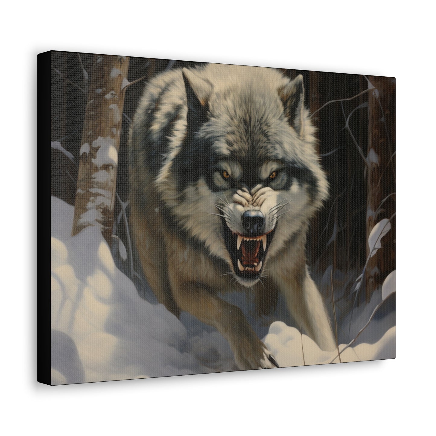 Feral Wolf Canvas Art