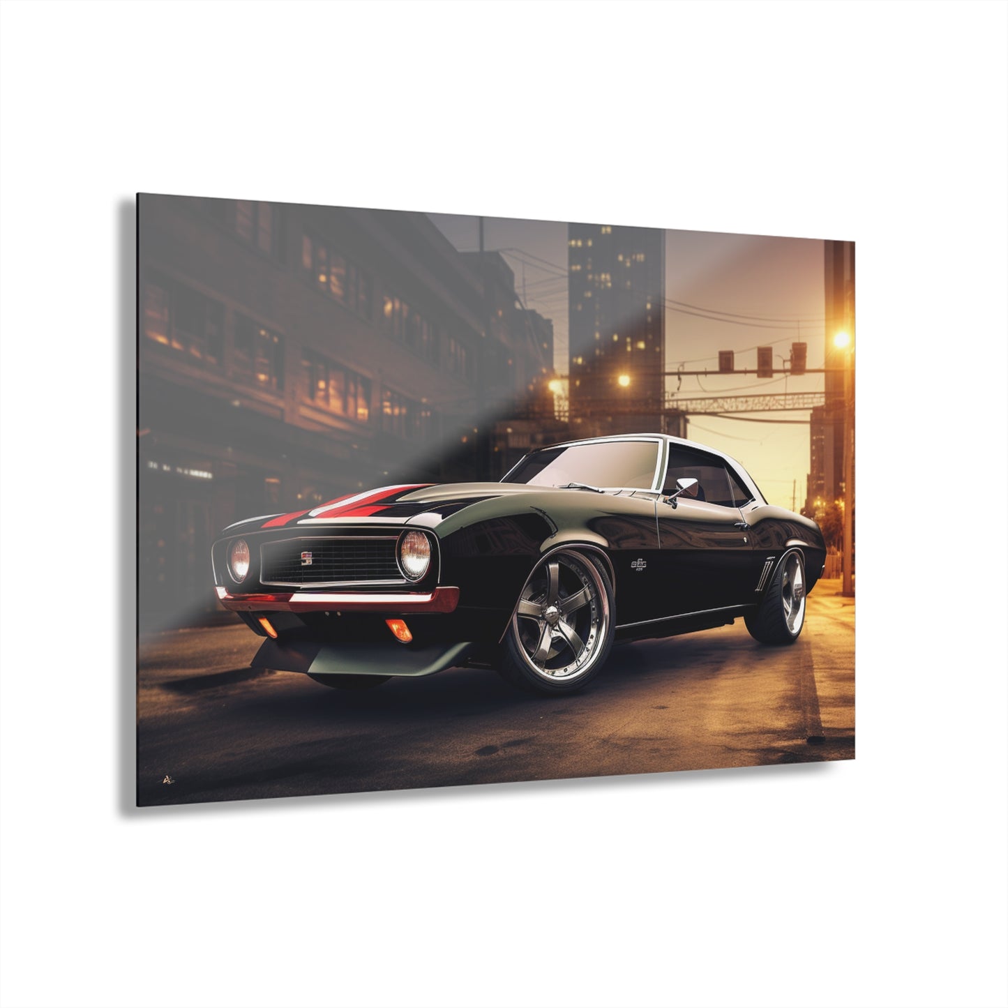 Street Racer, Landscape Concept Style, Acrylic Wall Art