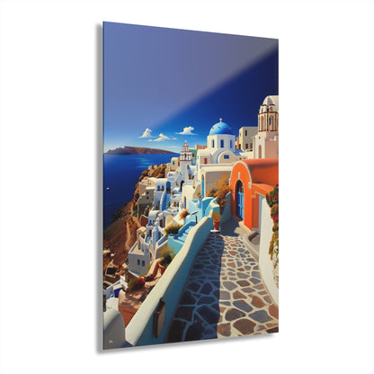 Santorini, Landscape, Concept, Acrylic Wall Art