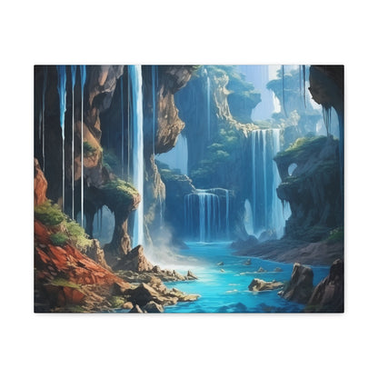 Waterfall Oasis Canvas Art