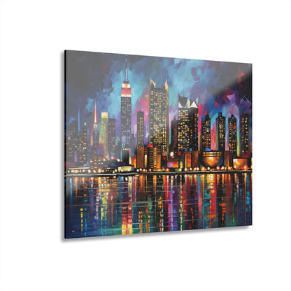 NYC, Abstract Landscape, Concept Style, Acrylic Wall Art