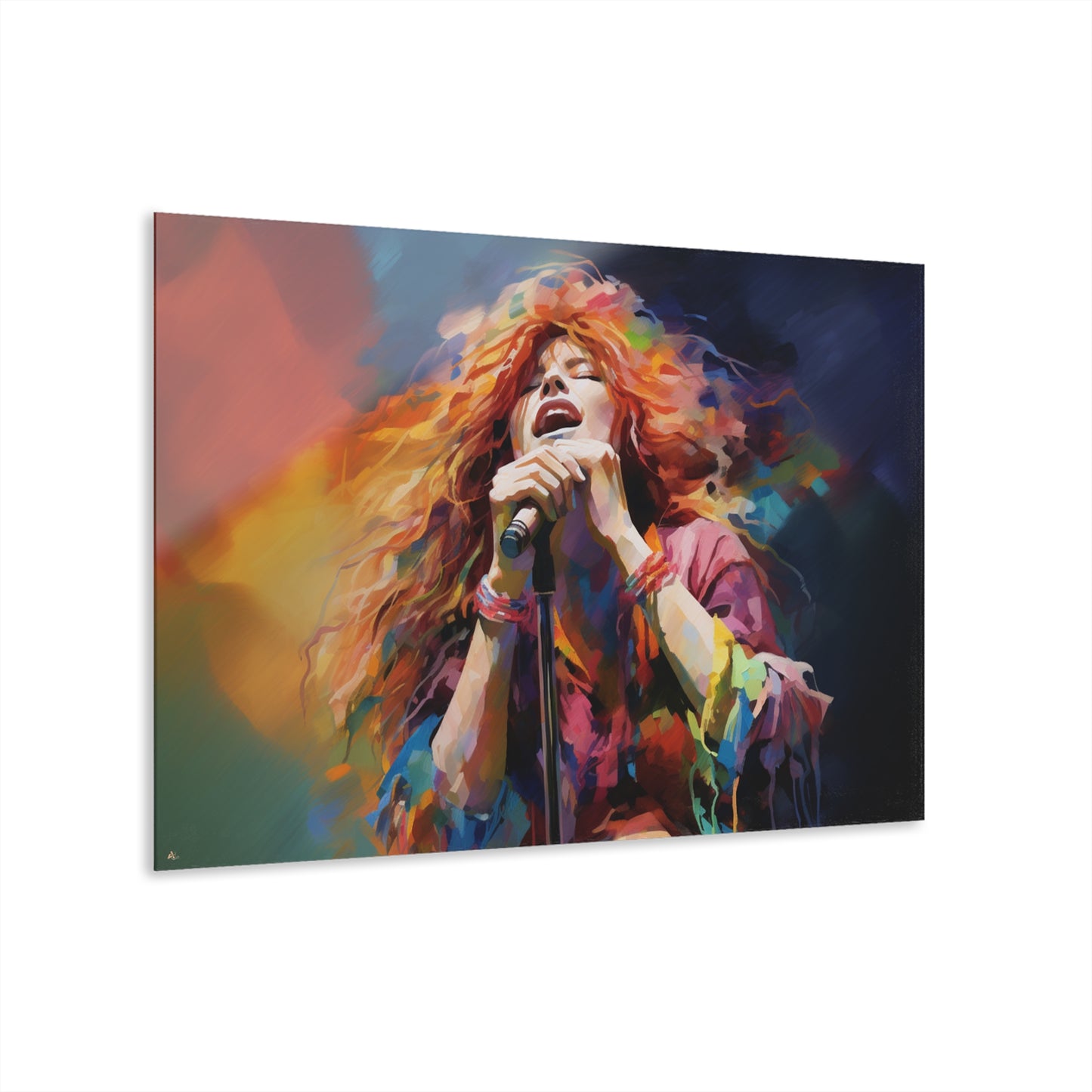 Janis Joplin Concept Style, Color Splash, Acrylic Wall Art