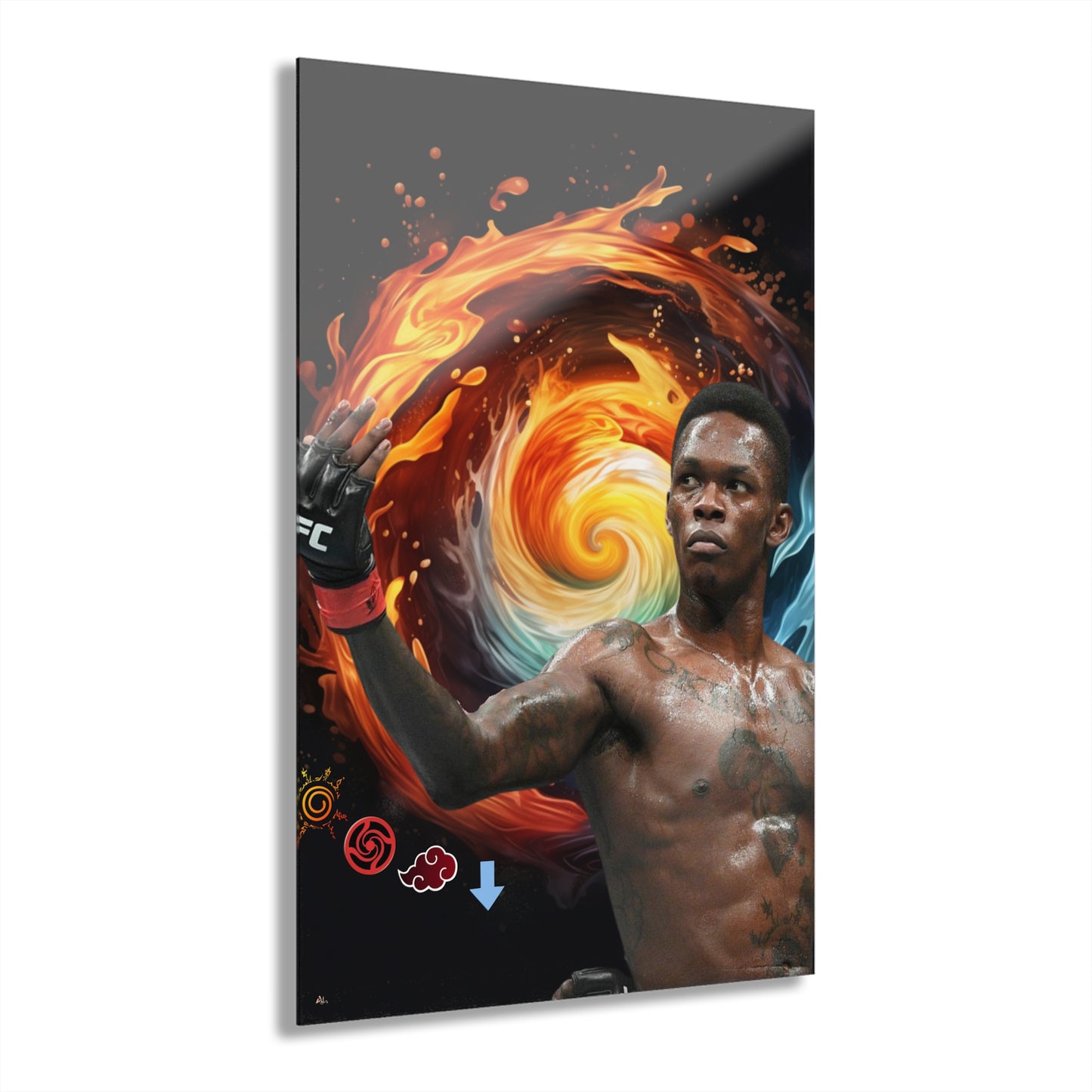 Stylebender, Israel Adesanya, Fan Concept Style, Color splash, Acrylic Wall Art