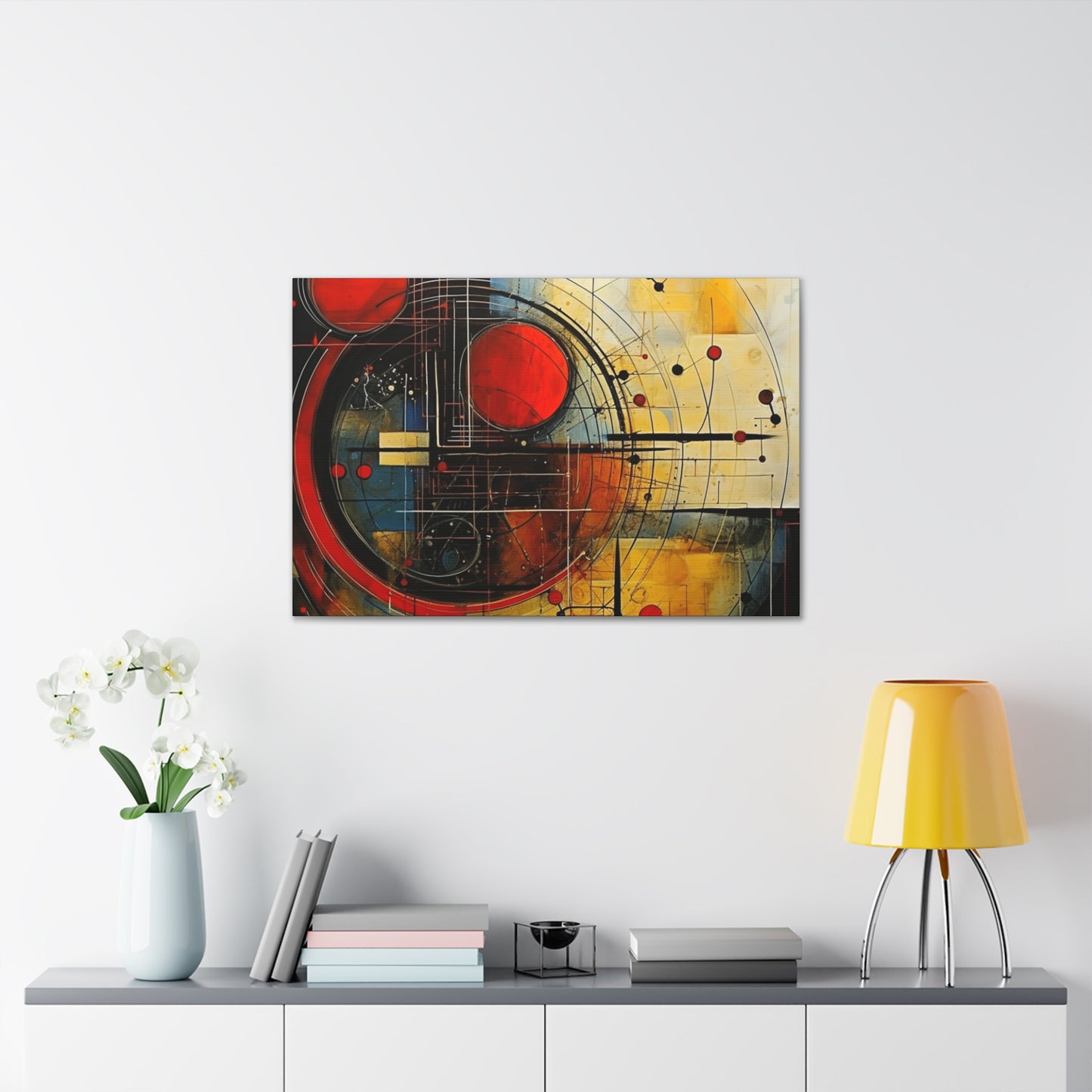 Red Compass Canvas Art