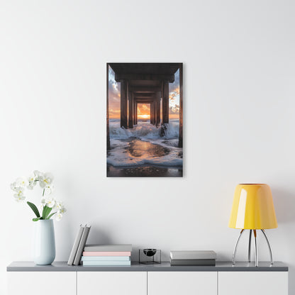 Sunset Pier, Landscape, Acrylic Wall Art