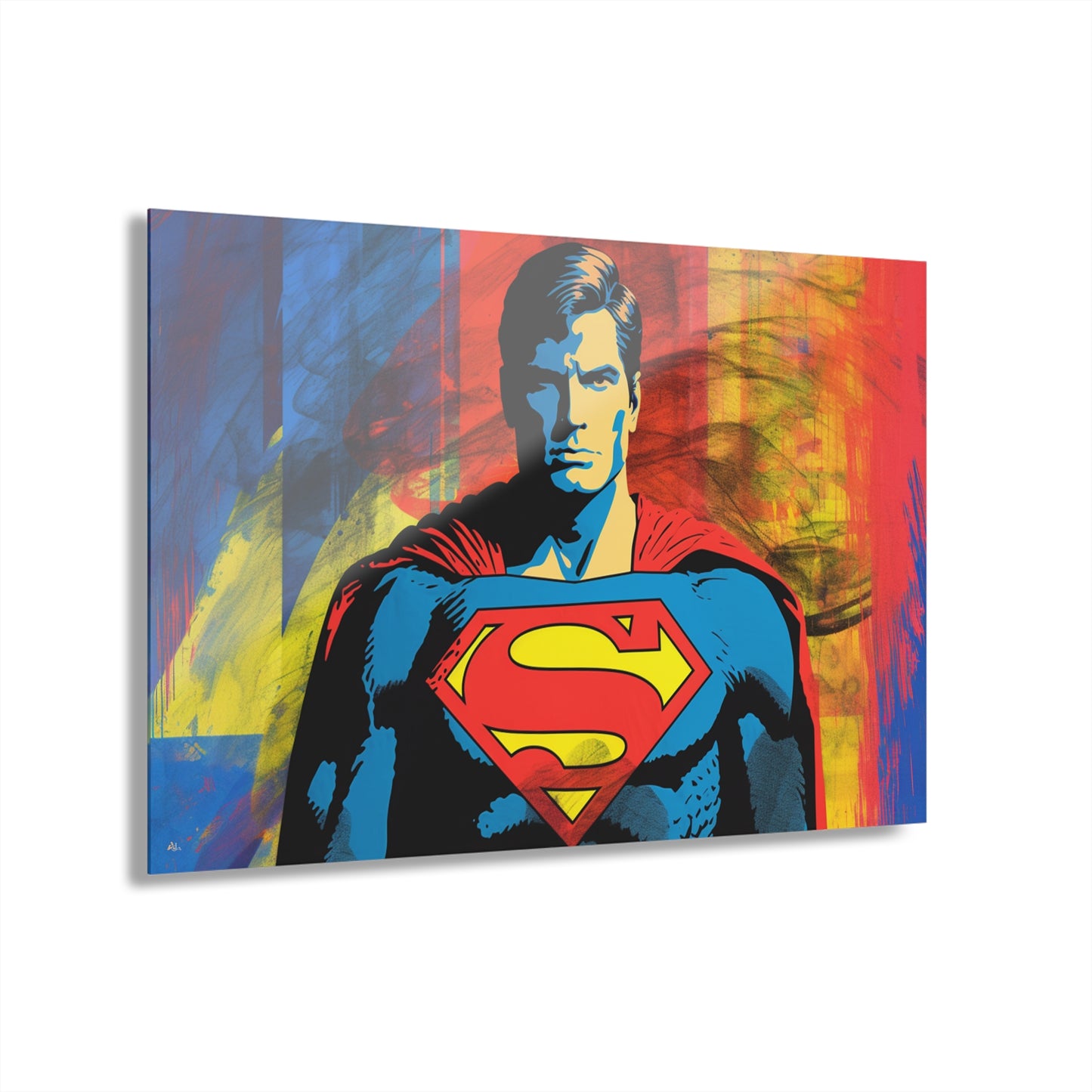 Retro Superman, Pop culture, Fan concept Style, Acrylic Wall Art