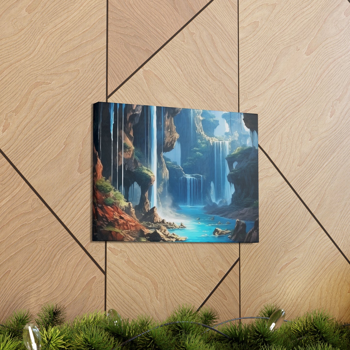 Waterfall Oasis Canvas Art