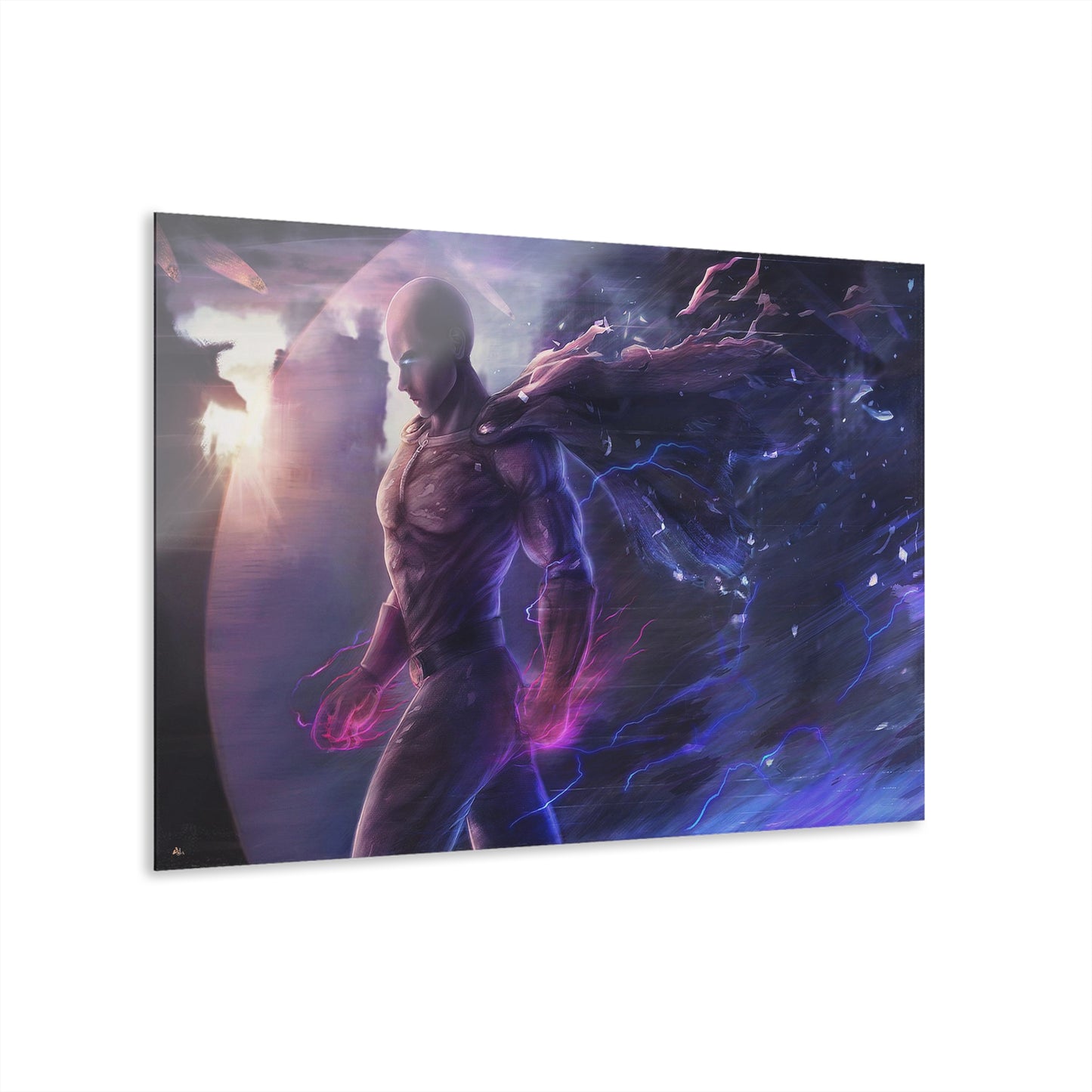 Saitama, One Punch Walk, Fan Concept Style, Acrylic Wall Art