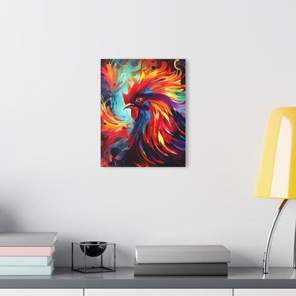 Rooster Rage, Abstract, Animal Concept Style, Acrylic Wall Art