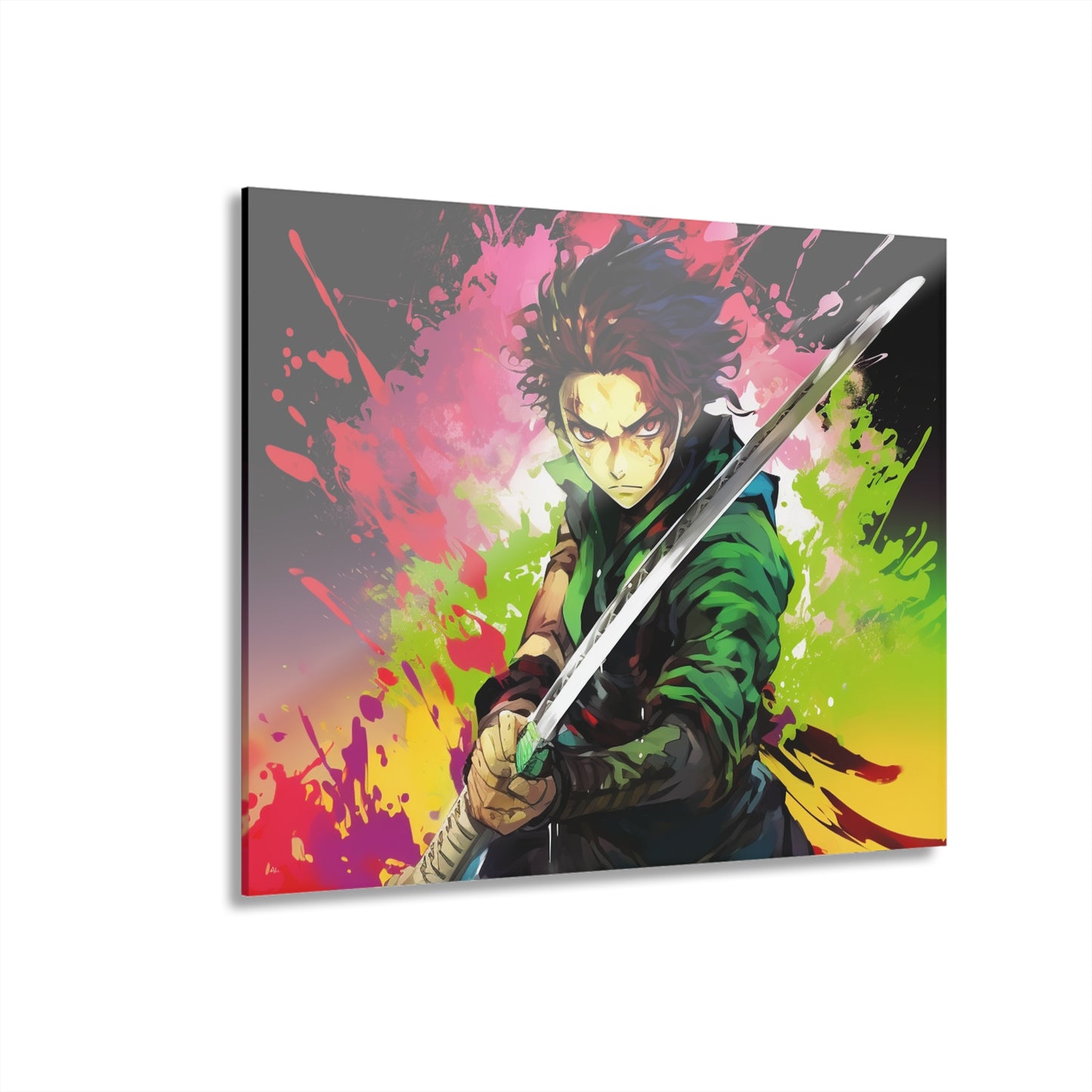 Tanjiro, Slayer, Anime, Color Splash, Concept, Style, Acrylic Wall Art