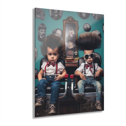 Baby Barbershop, Funny, Concept Style, Acrylic Wall Art