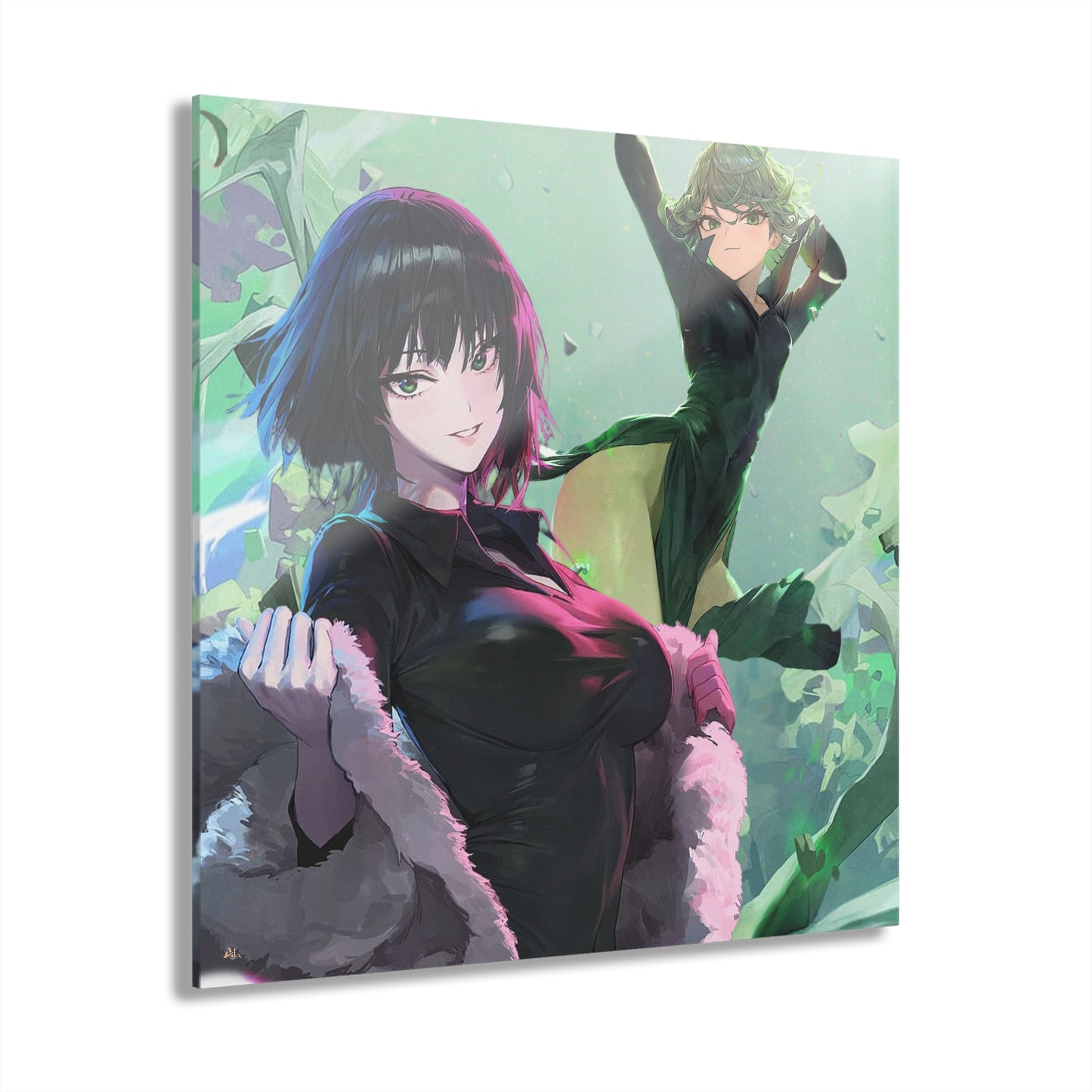 The Esper Sisters, Fubuki and Tatsumaki, One Punch Man, Pop Culture Fan Concept Style, Acrylic Wall Art