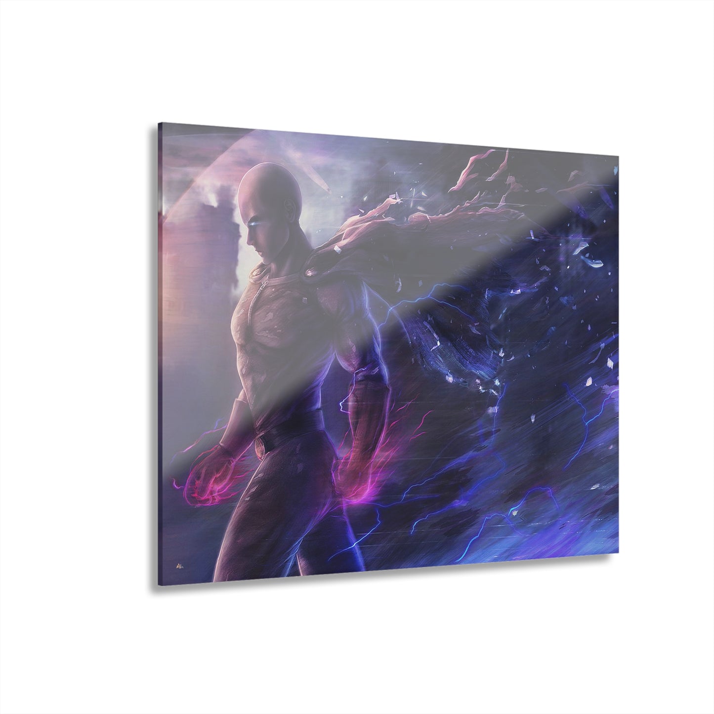 Saitama, One Punch Walk, Fan Concept Style, Acrylic Wall Art