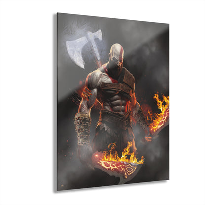 God Of War, Kratos, Video Game, Concept Style, Acrylic Wall Art