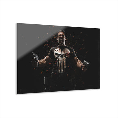 Punisher Berserk, Marvel Color Splash, Concept Style, Acrylic Wall Art