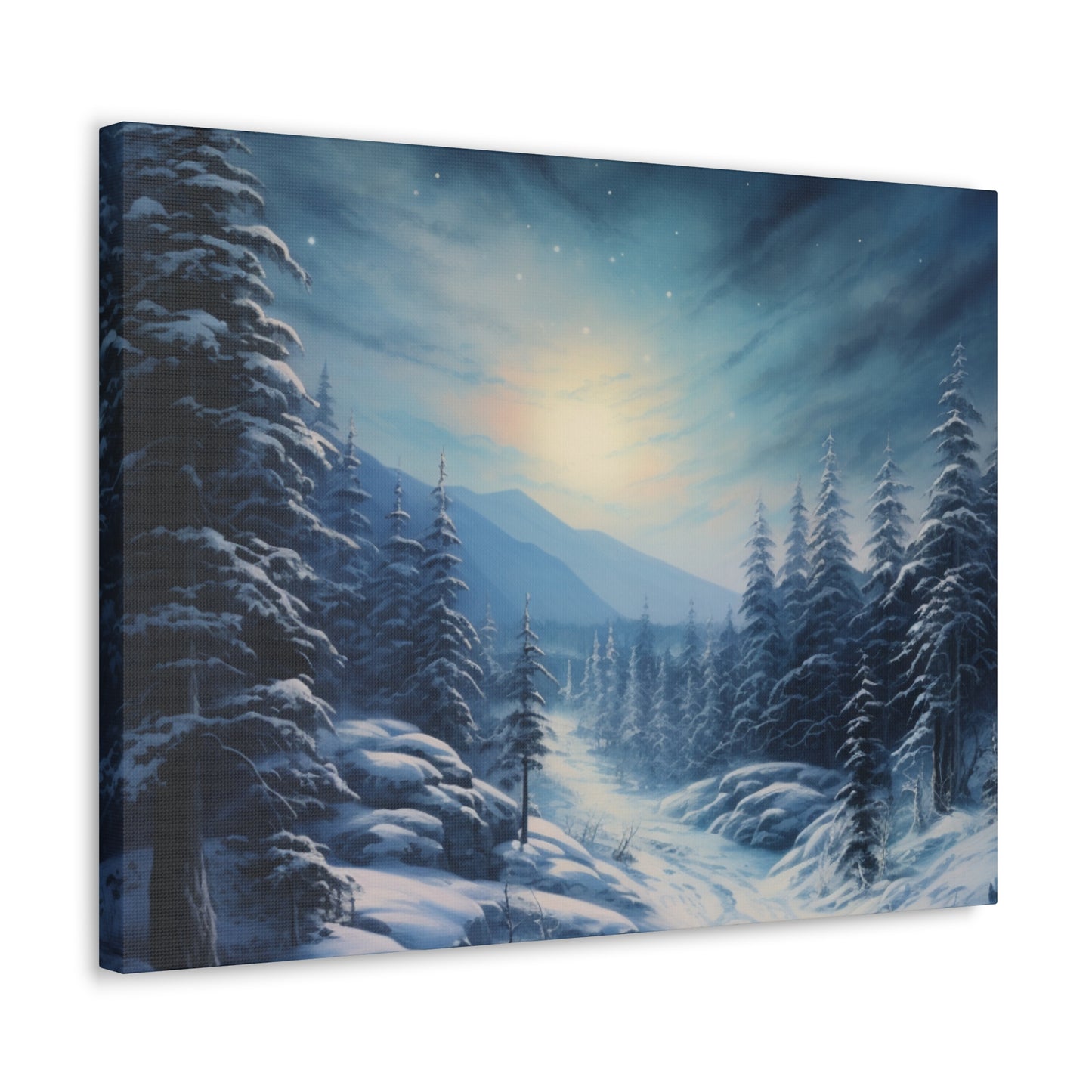 Moonlit Snow Canvas Art