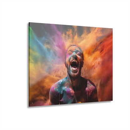 Happiness, Colorsplash Concept, human emotion, Acrylic Wall Art