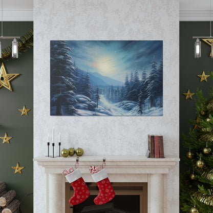 Moonlit Snow Canvas Art