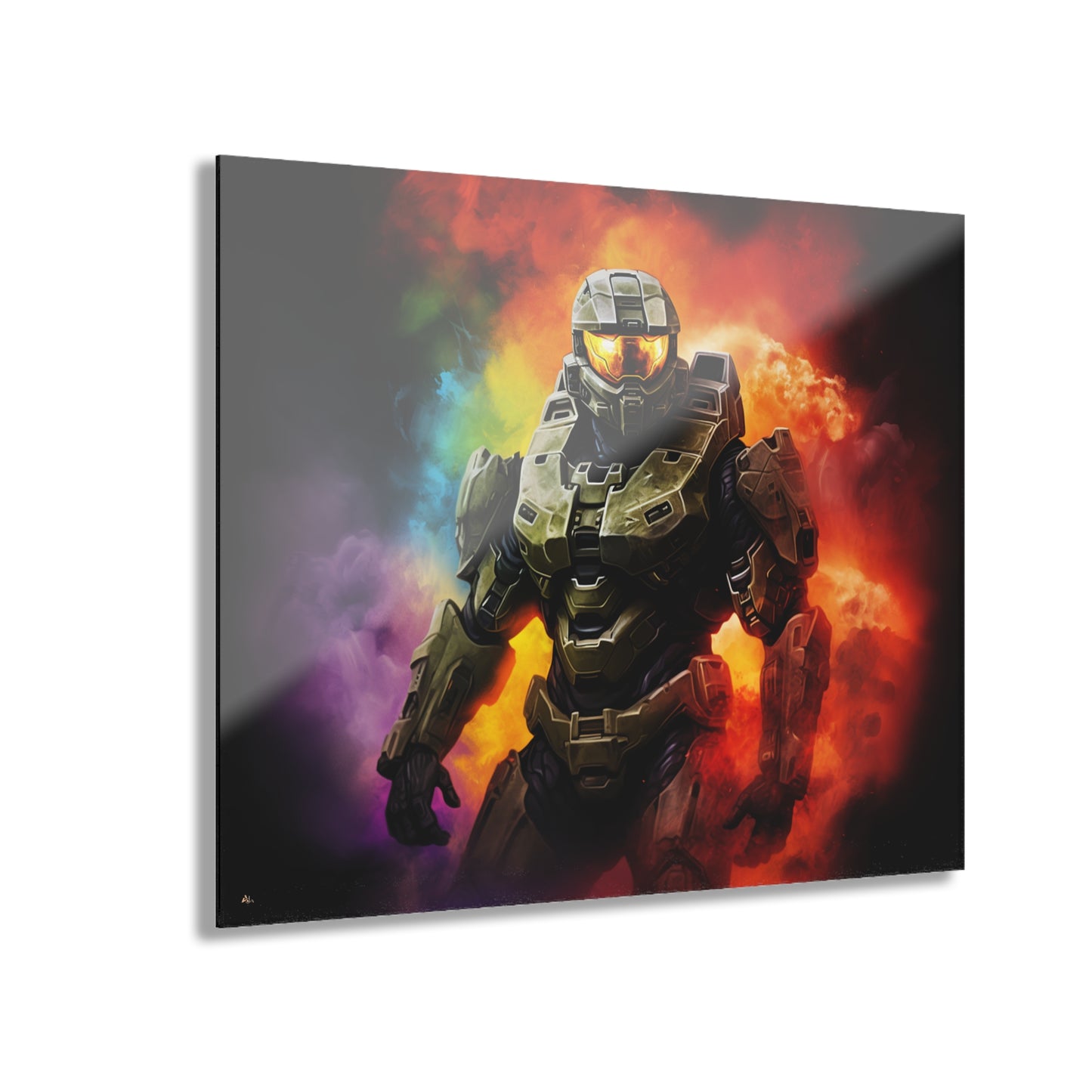 Master Chief, Halo, Video Game, Concept Style, Color Splash, Acrylic Wall Art