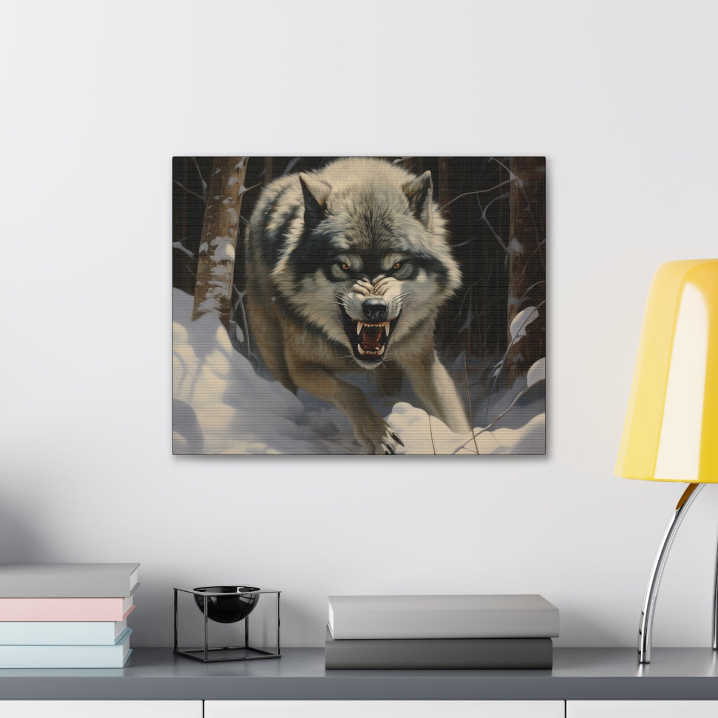 Feral Wolf Canvas Art