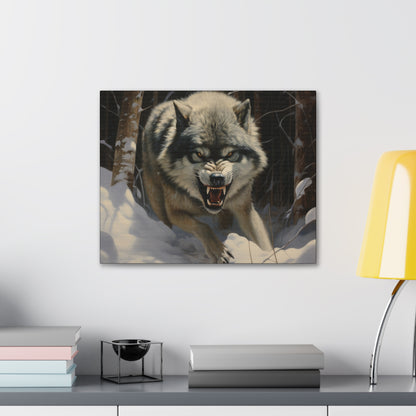 Feral Wolf Canvas Art