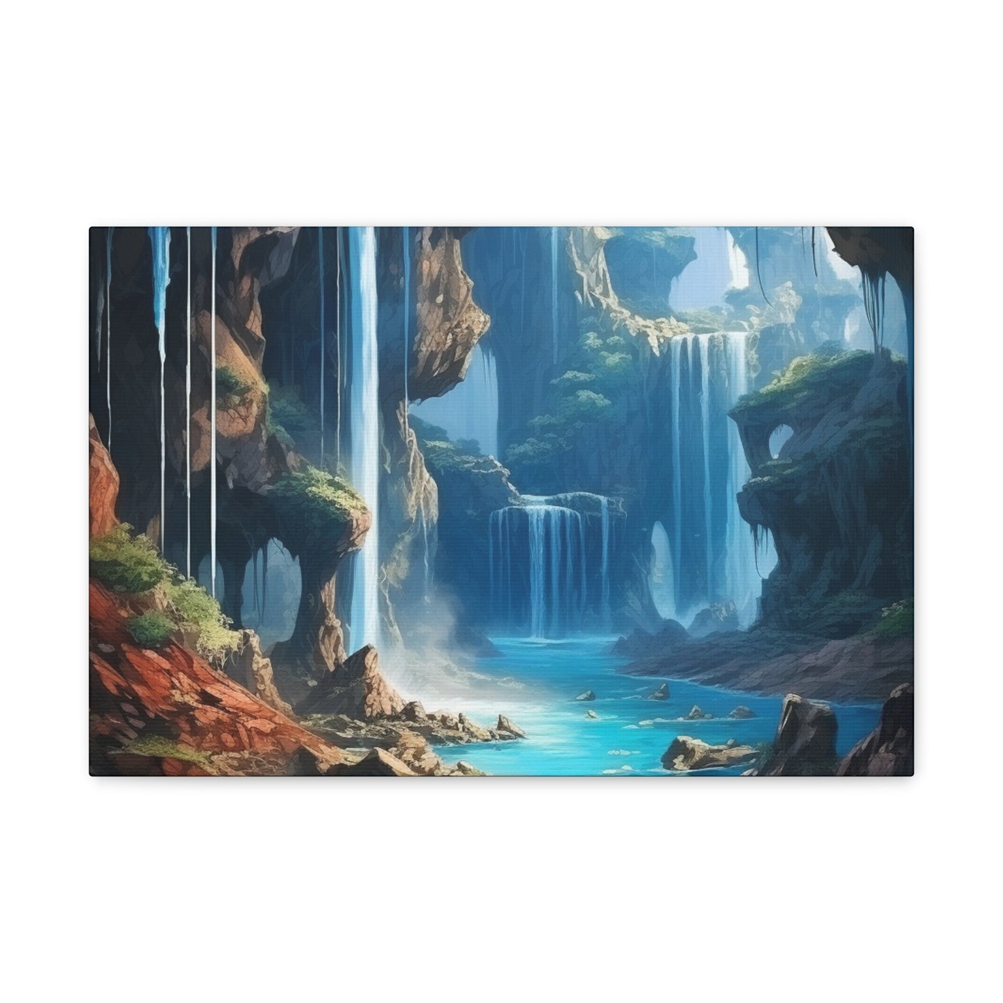 Waterfall Oasis Canvas Art