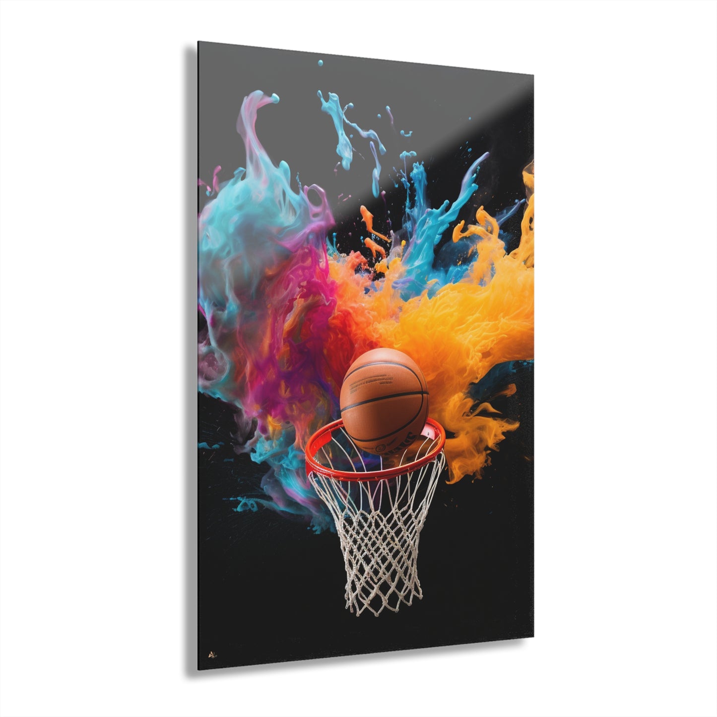 Hoop Dreams, No Background Concept Style, Acrylic Wall Art