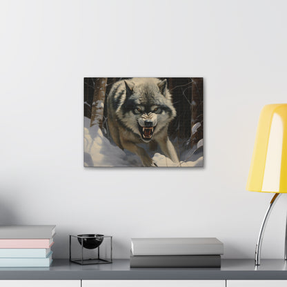 Feral Wolf Canvas Art