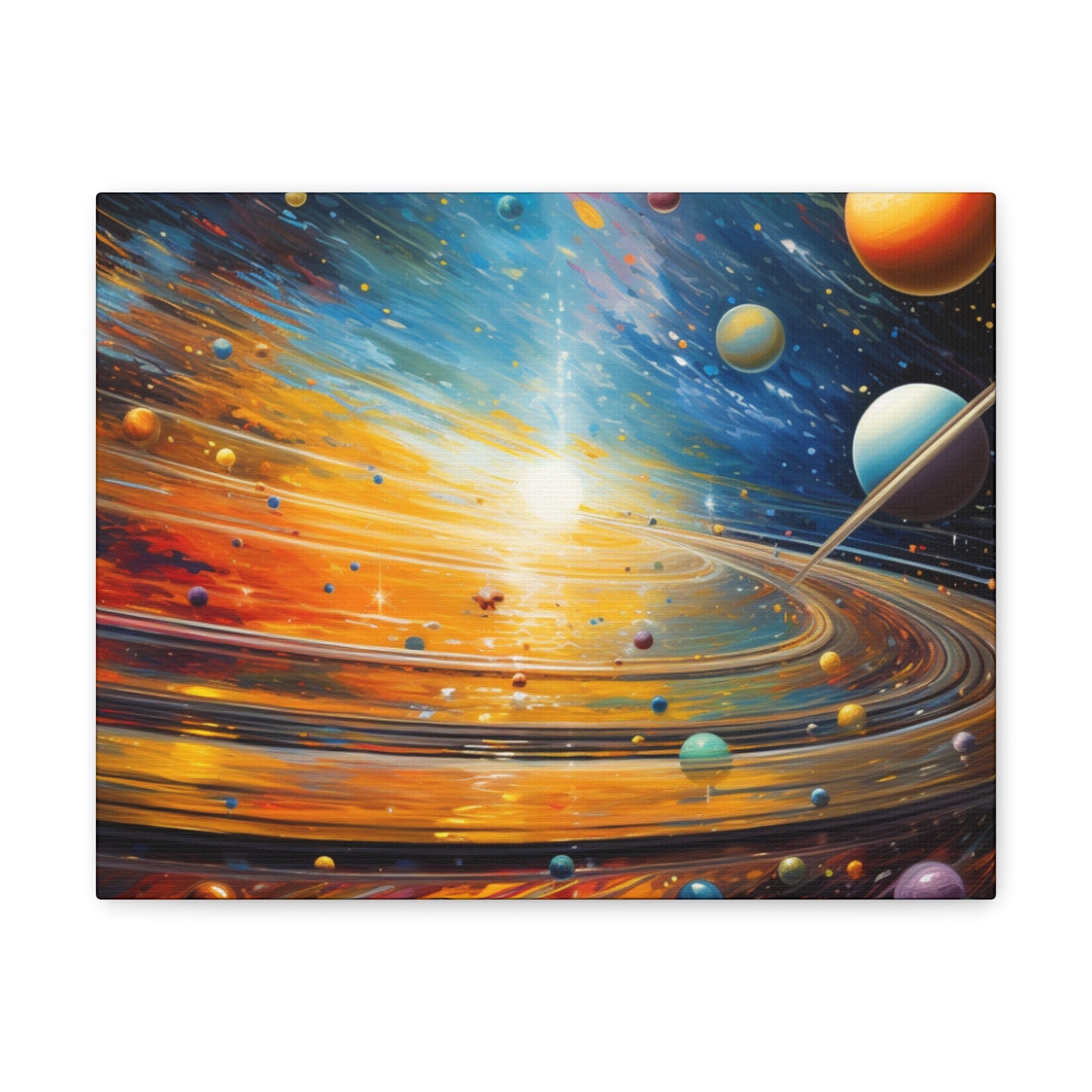 Arklo Art, Multiverse, galaxy, planets, sun, stars, Canvas Gallery Wraps