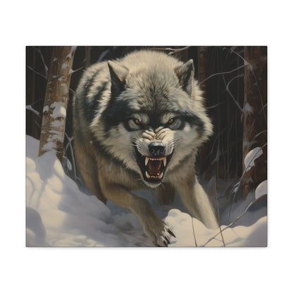 Feral Wolf Canvas Art