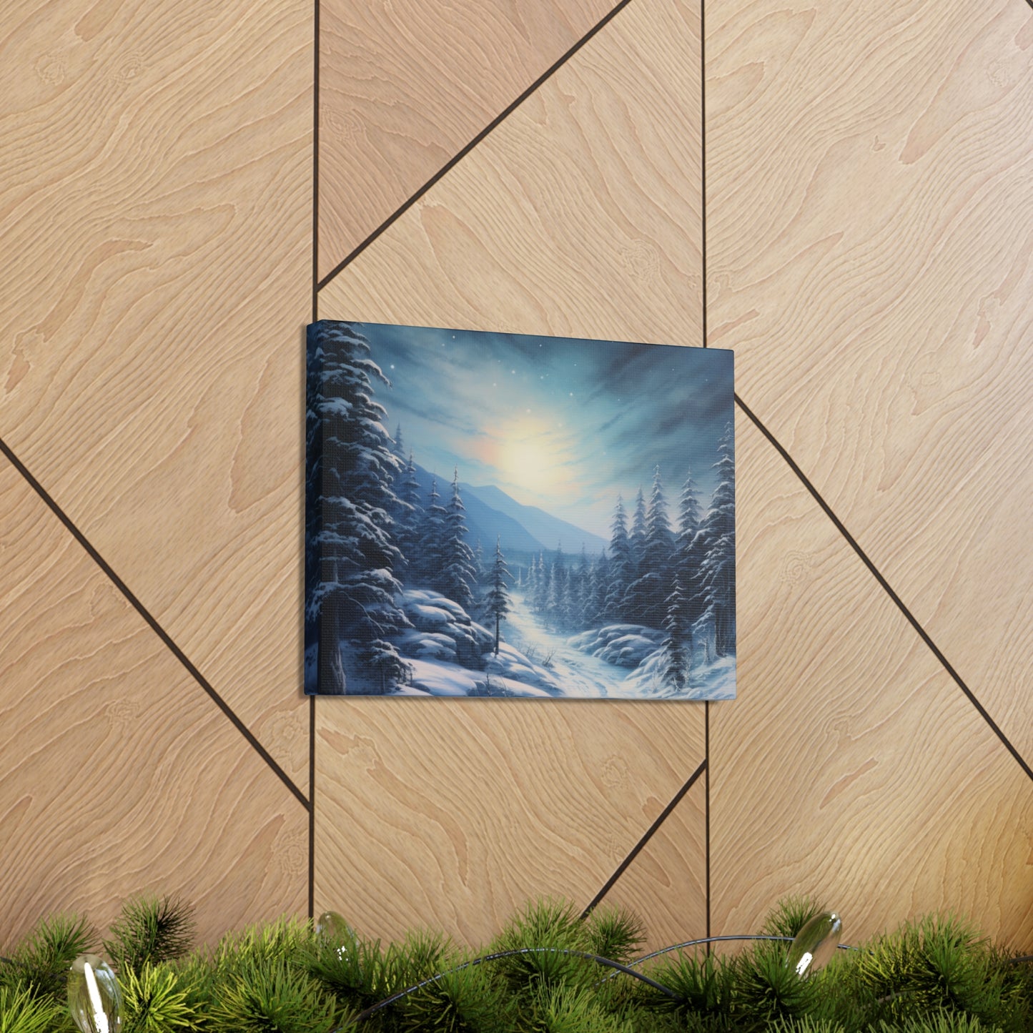 Moonlit Snow Canvas Art