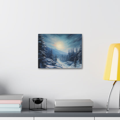 Moonlit Snow Canvas Art