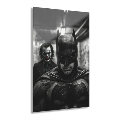 Monochromatic Knight, Joker's Delight, Fan Concept Style Batman, Acrylic Wall Art