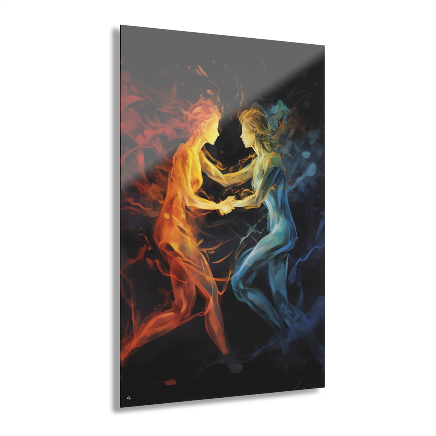 Soul Mates, Abstract, no Background Concept Style, Acrylic Wall Art