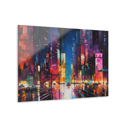 Cityscape, Abstract Concept Style, Acrylic Wall Art