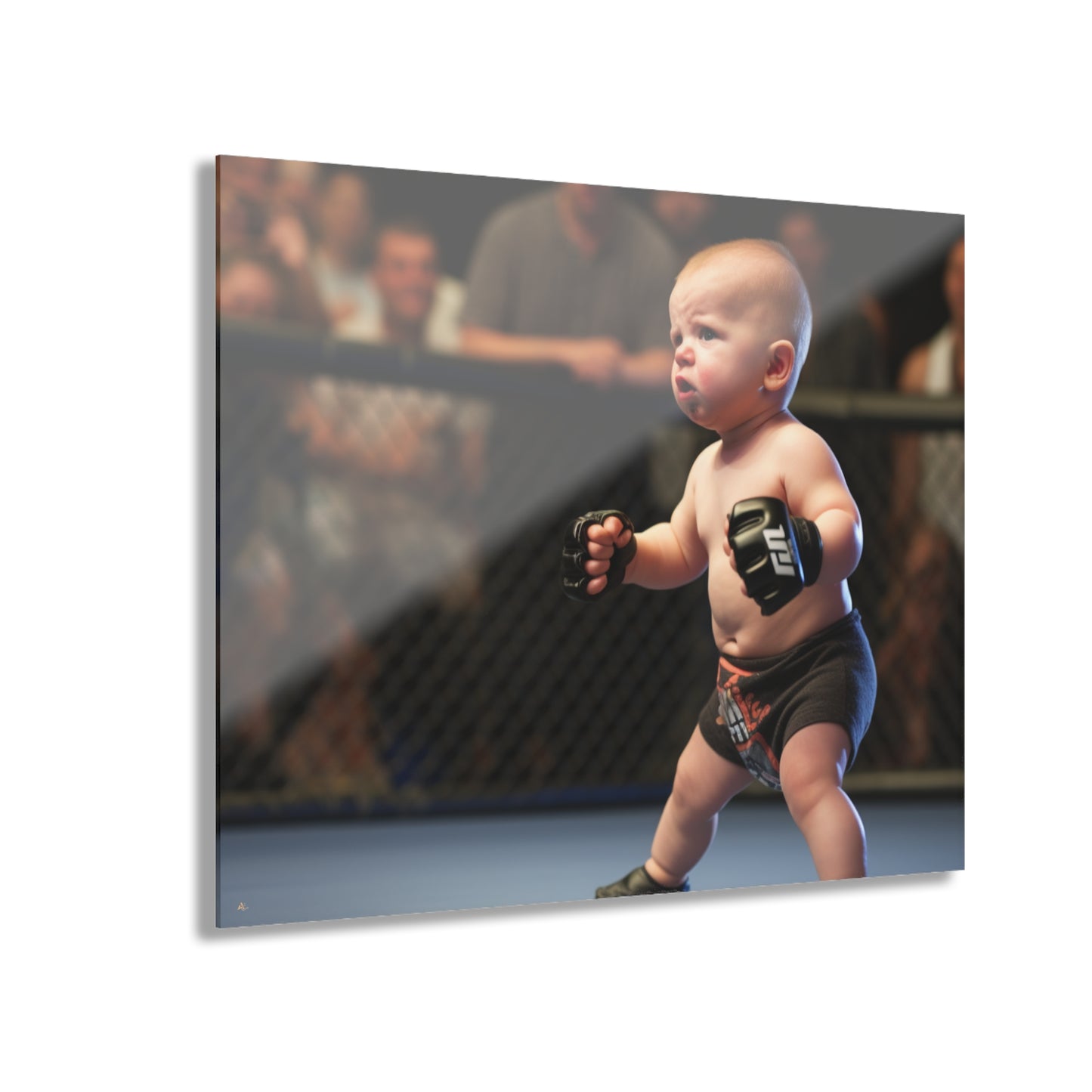 Baby Brawler, Funny Concept Style, Acrylic Wall Art