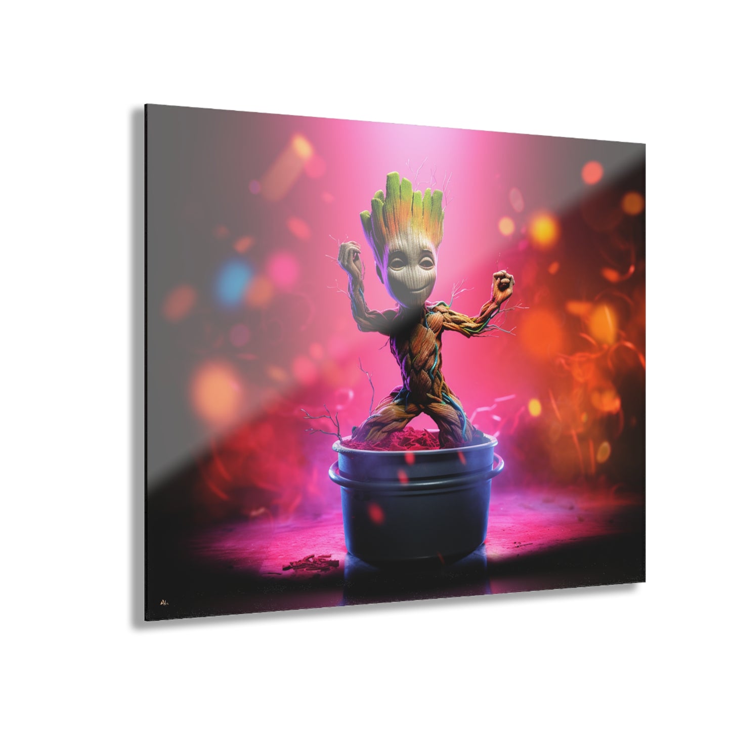 Dance Party Groot, Pop Culture Concept Style, Acrylic Wall Art