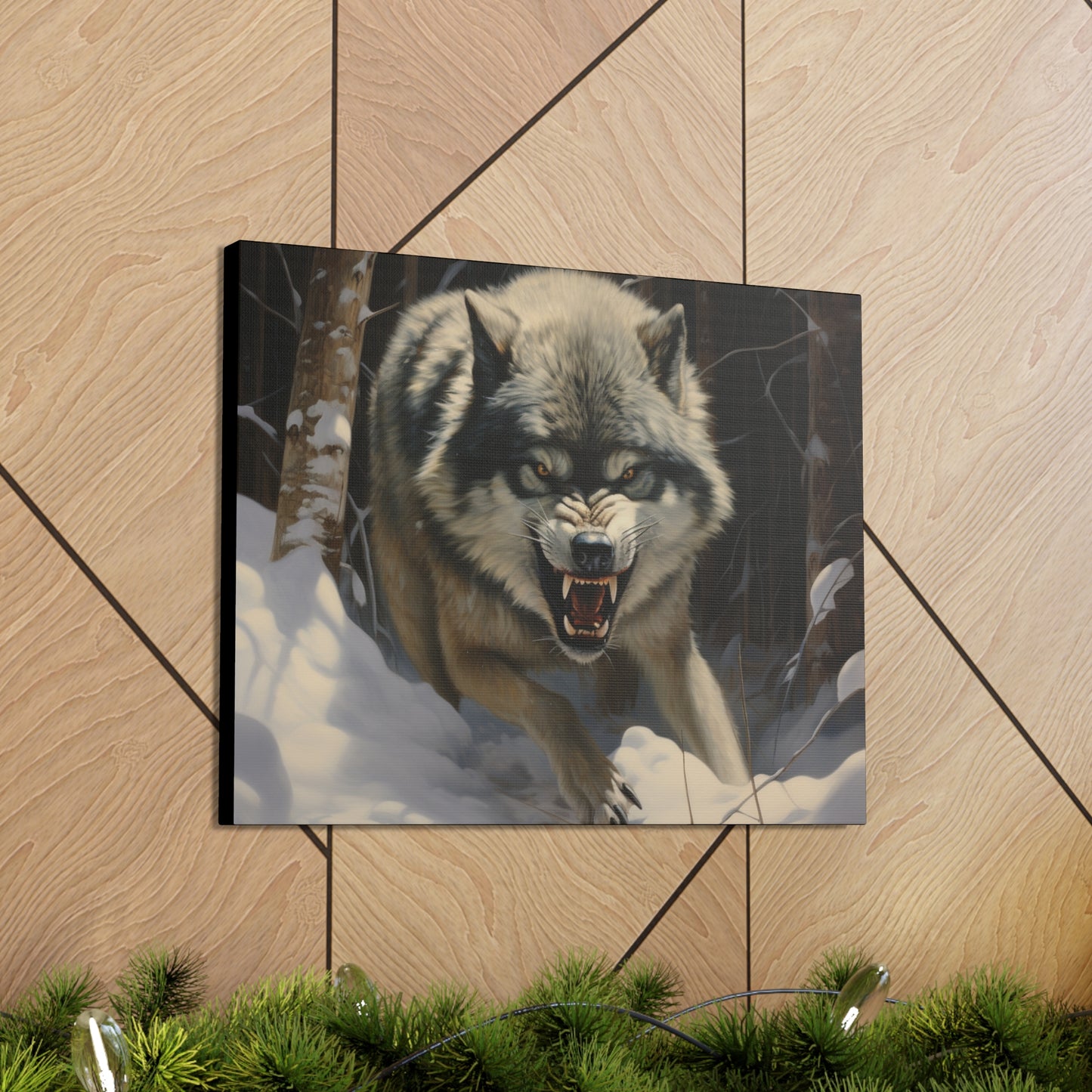 Feral Wolf Canvas Art