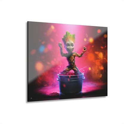 Dance Party Groot, Pop Culture Concept Style, Acrylic Wall Art