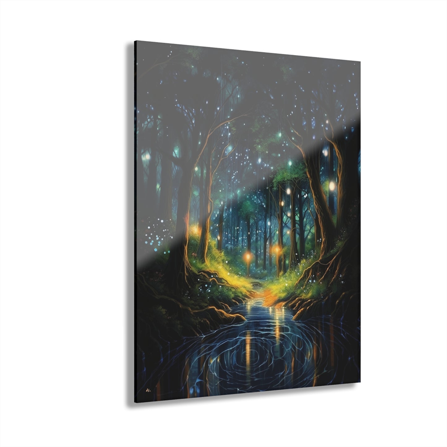 Firefly Dream, Landscape, Concept, Acrylic Wall Art