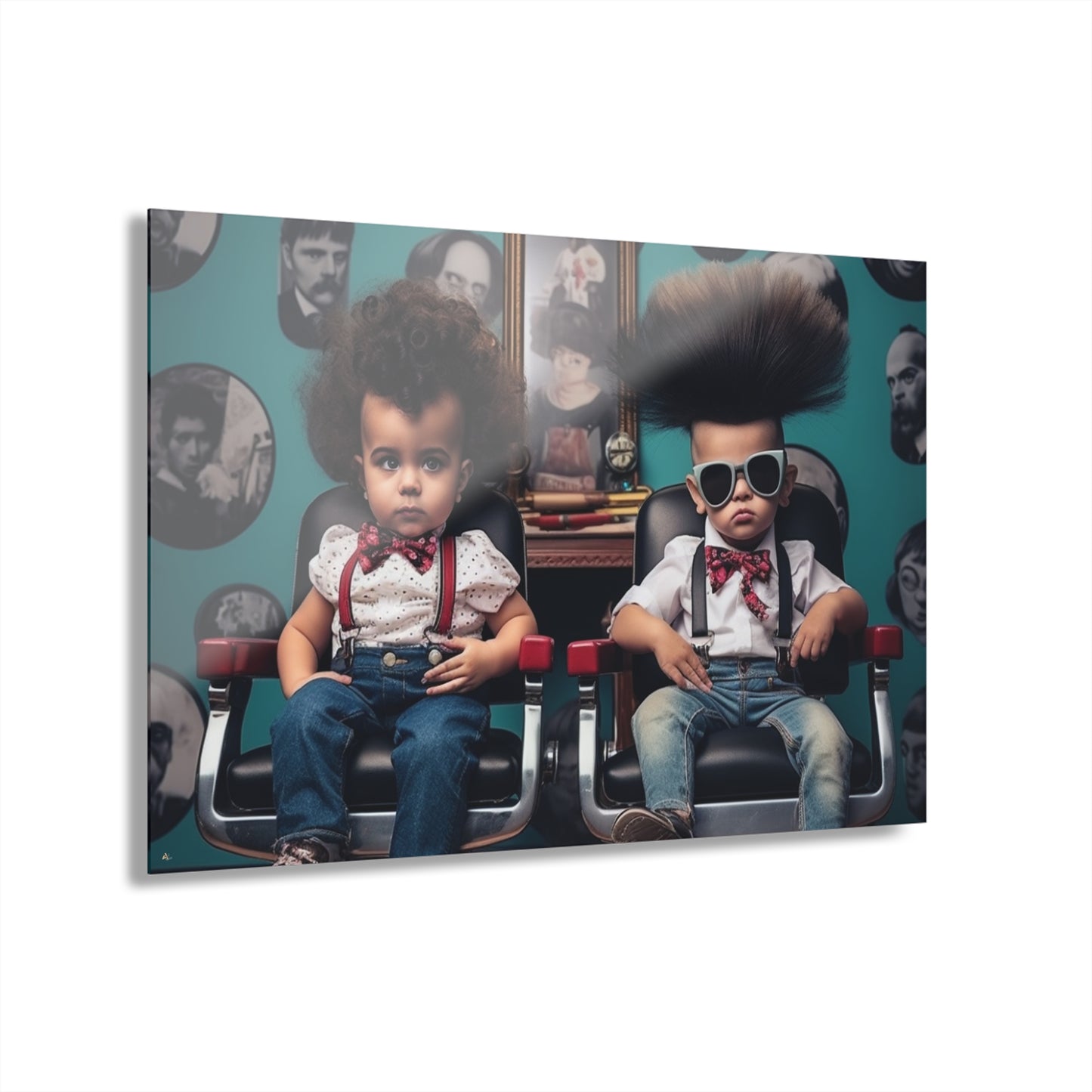 Baby Barbershop, Funny, Concept Style, Acrylic Wall Art