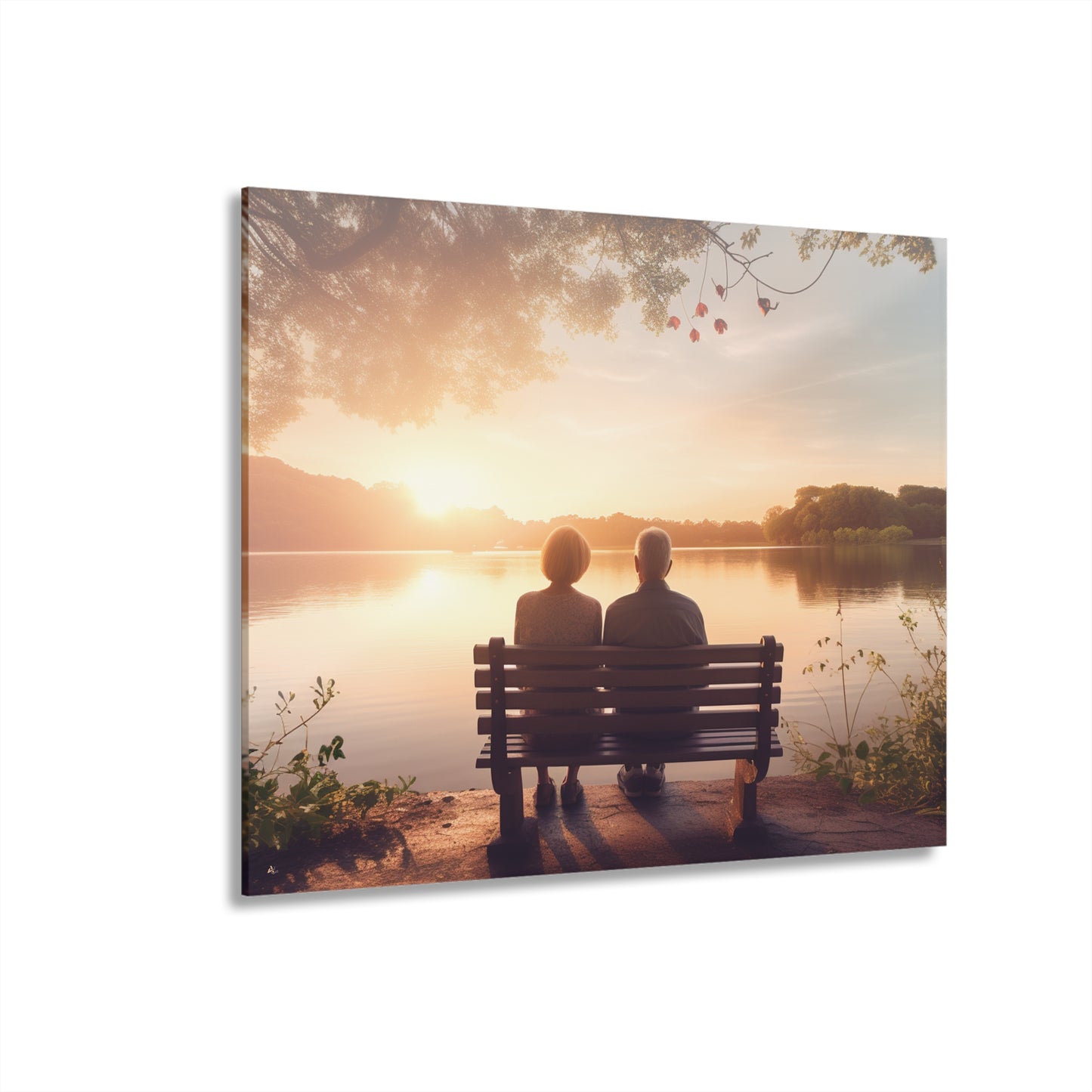 Lakeside Love, Landscape Concept Style, Acrylic Wall Art