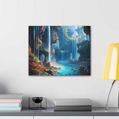 Waterfall Oasis Canvas Art