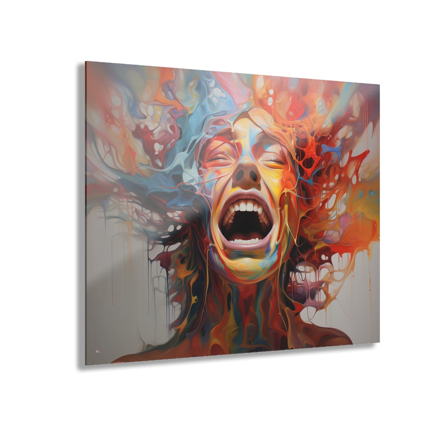 Pain, Abstract Concept Style, Acrylic Wall Art