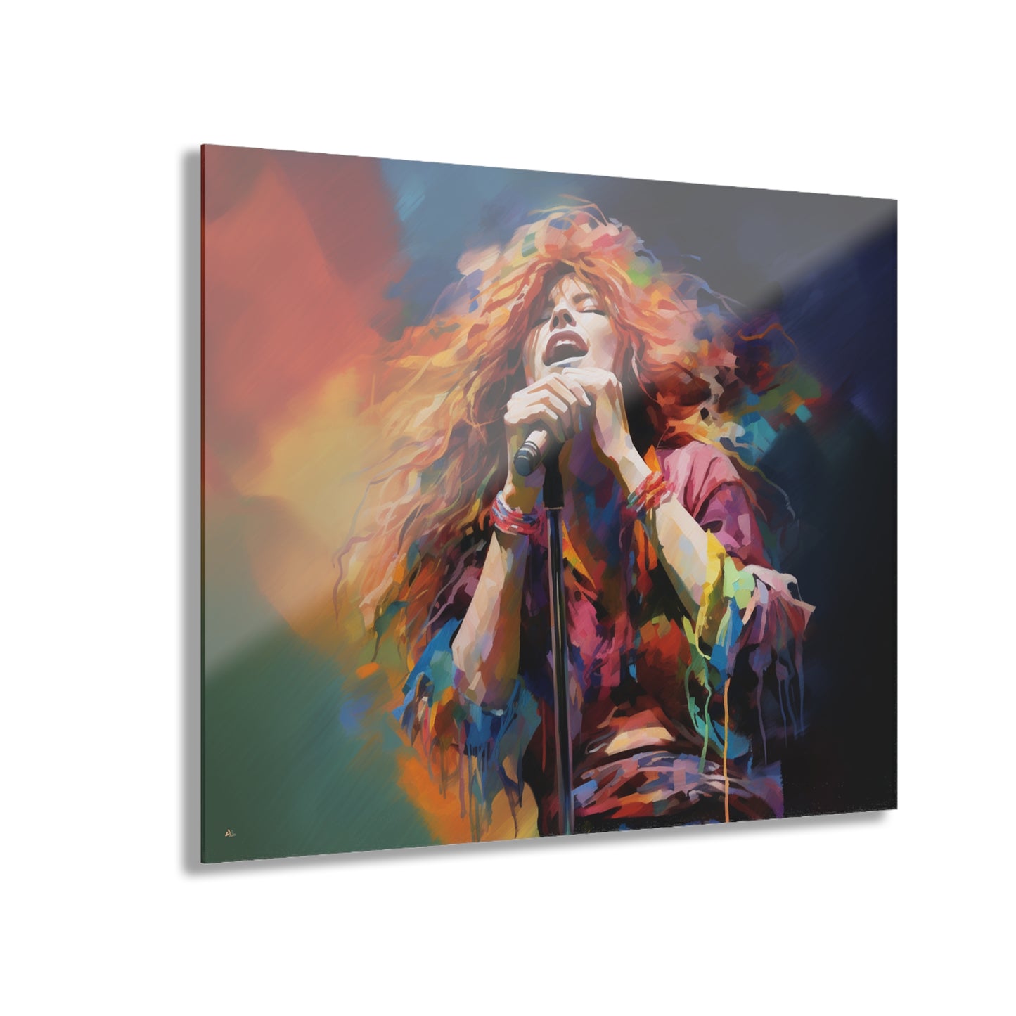 Janis Joplin Concept Style, Color Splash, Acrylic Wall Art