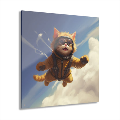 Sky Kitty, Cat, Animal Concept Style, Acrylic Wall Art